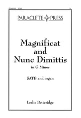 Magnificat and Nunc Dimittis in G Minor SATB choral sheet music cover